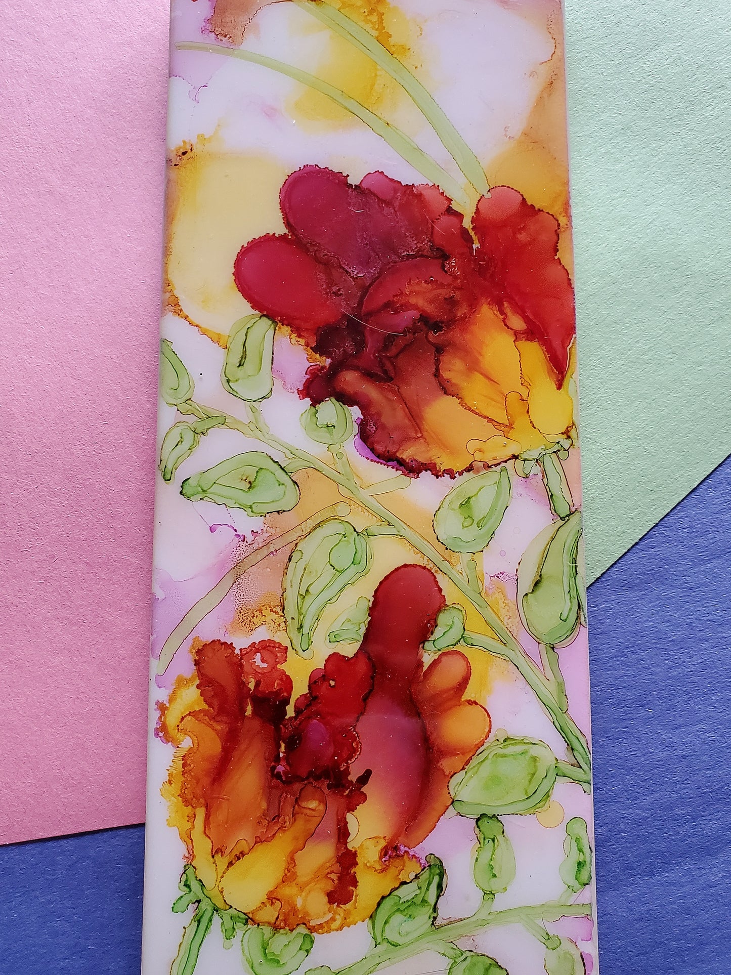 Burst of Red and Yellow Floral