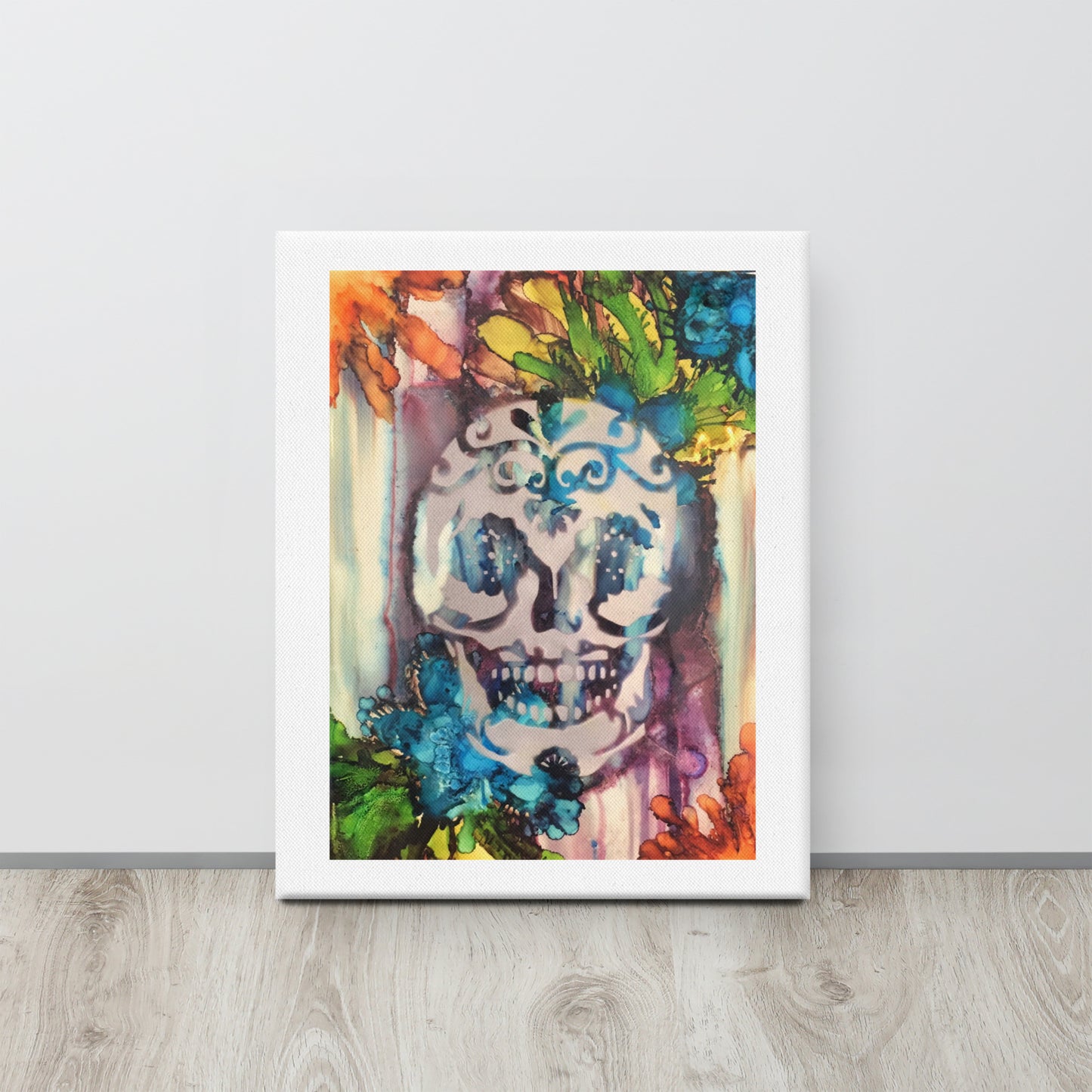 Metallic Calavera Canvas