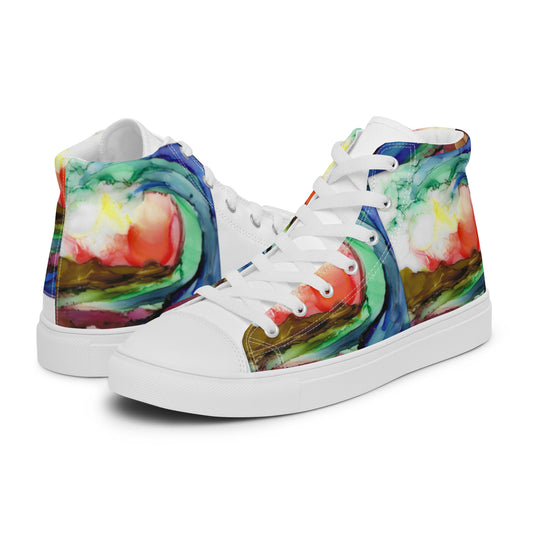 Make a Wave Men’s high top canvas shoes