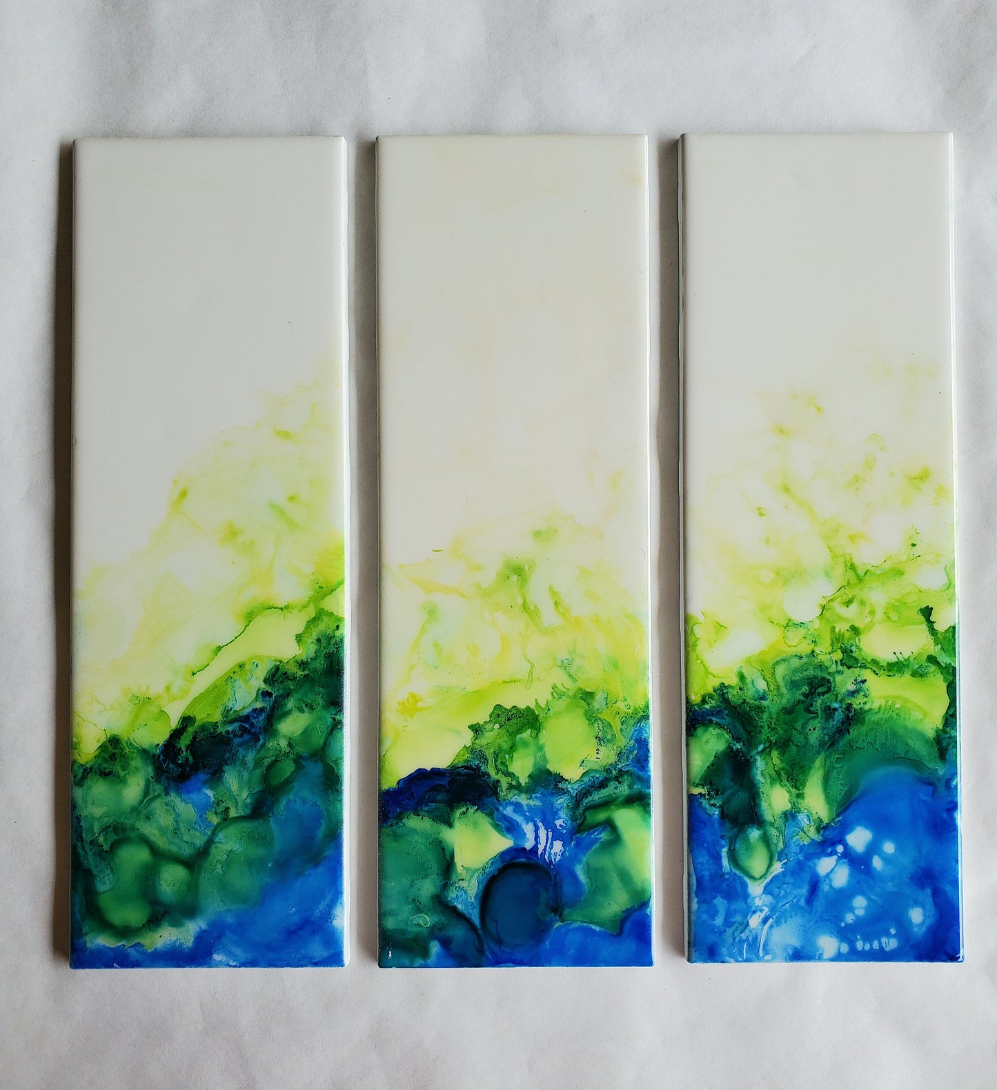 Blue Green Triptych