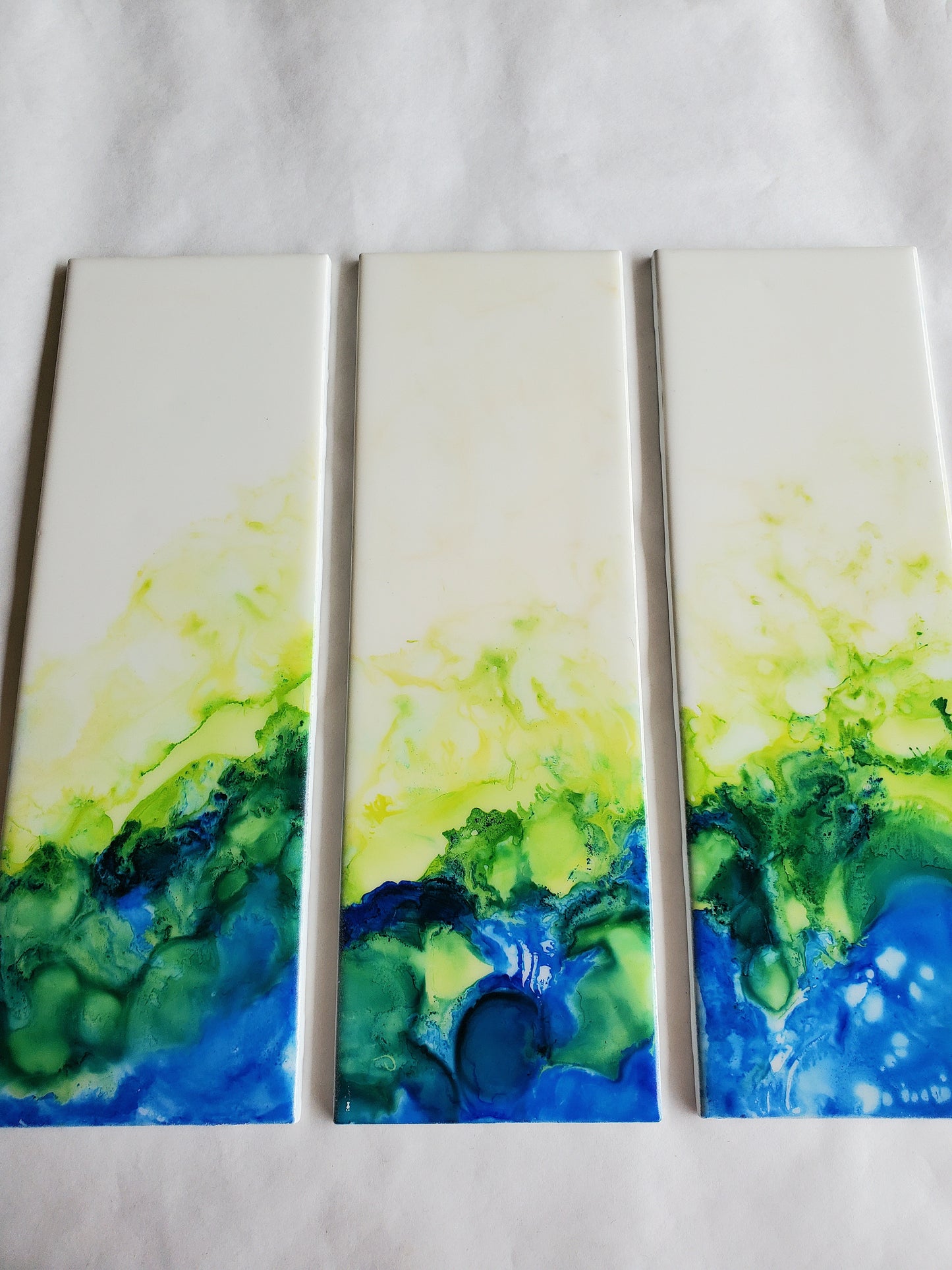 Blue Green Triptych