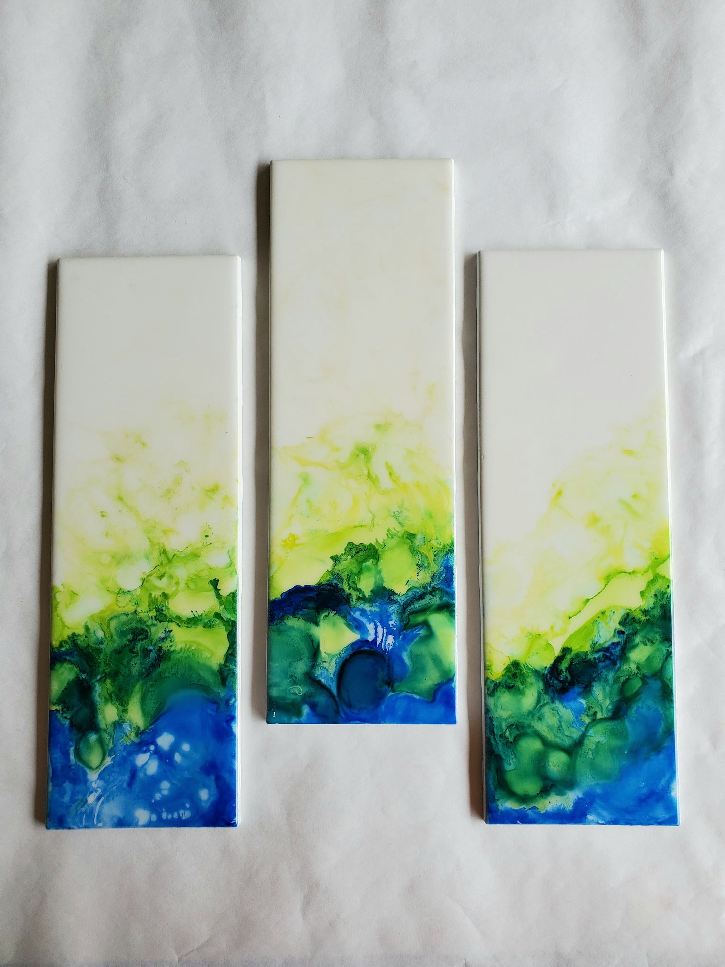 Blue Green Triptych