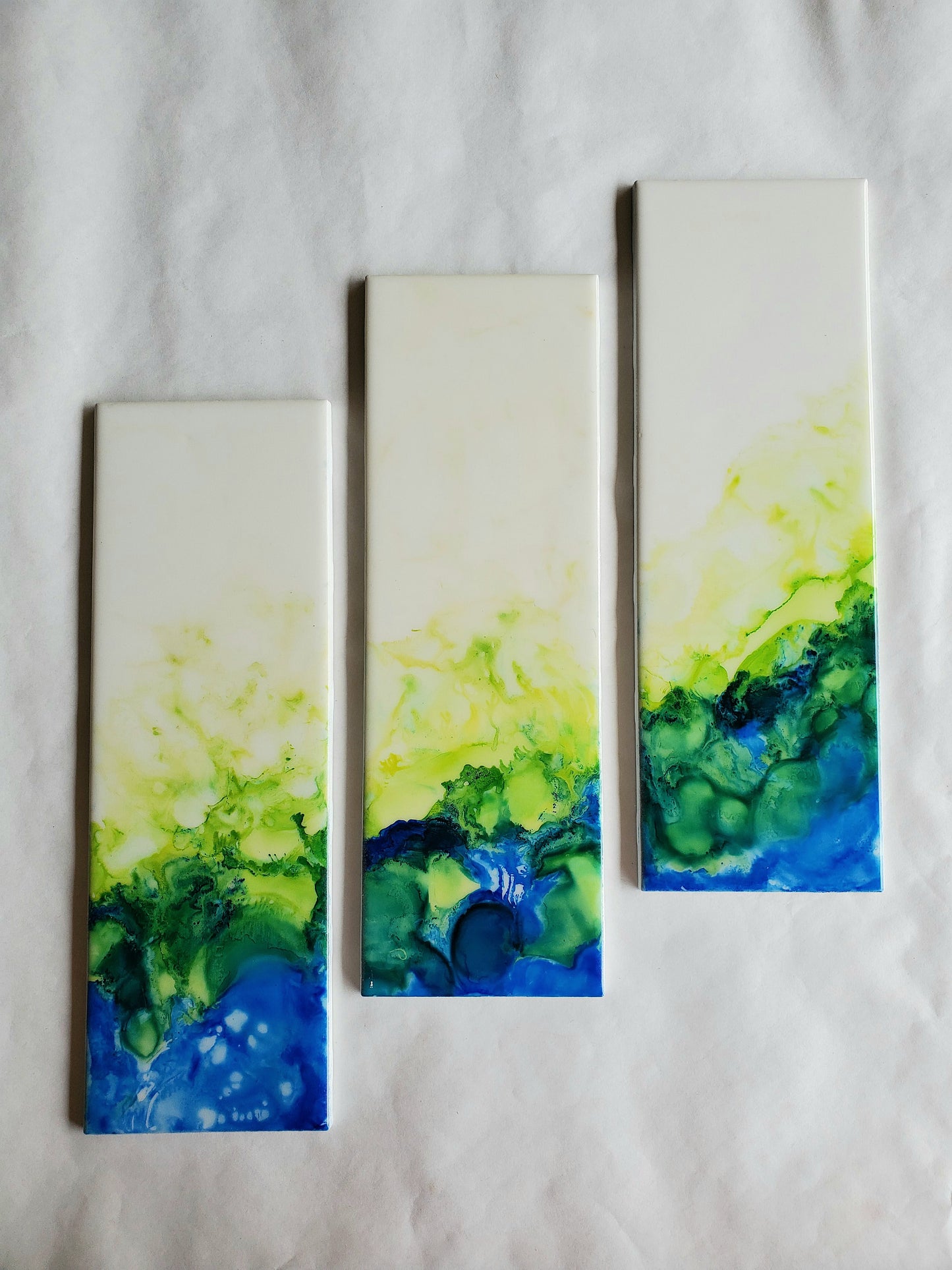 Blue Green Triptych