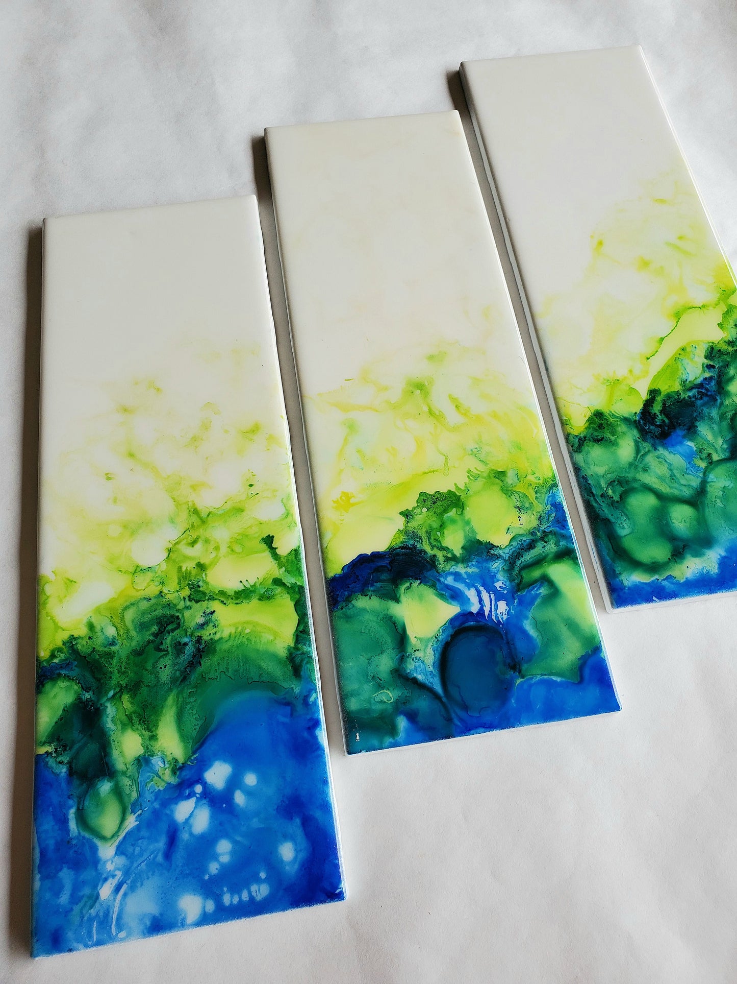 Blue Green Triptych