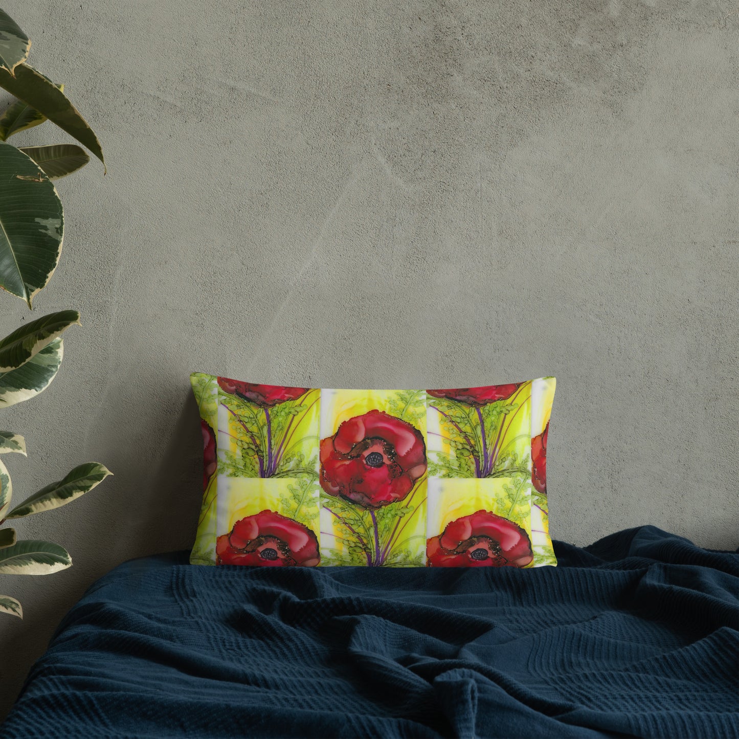 Red Poppy Basic Pillow