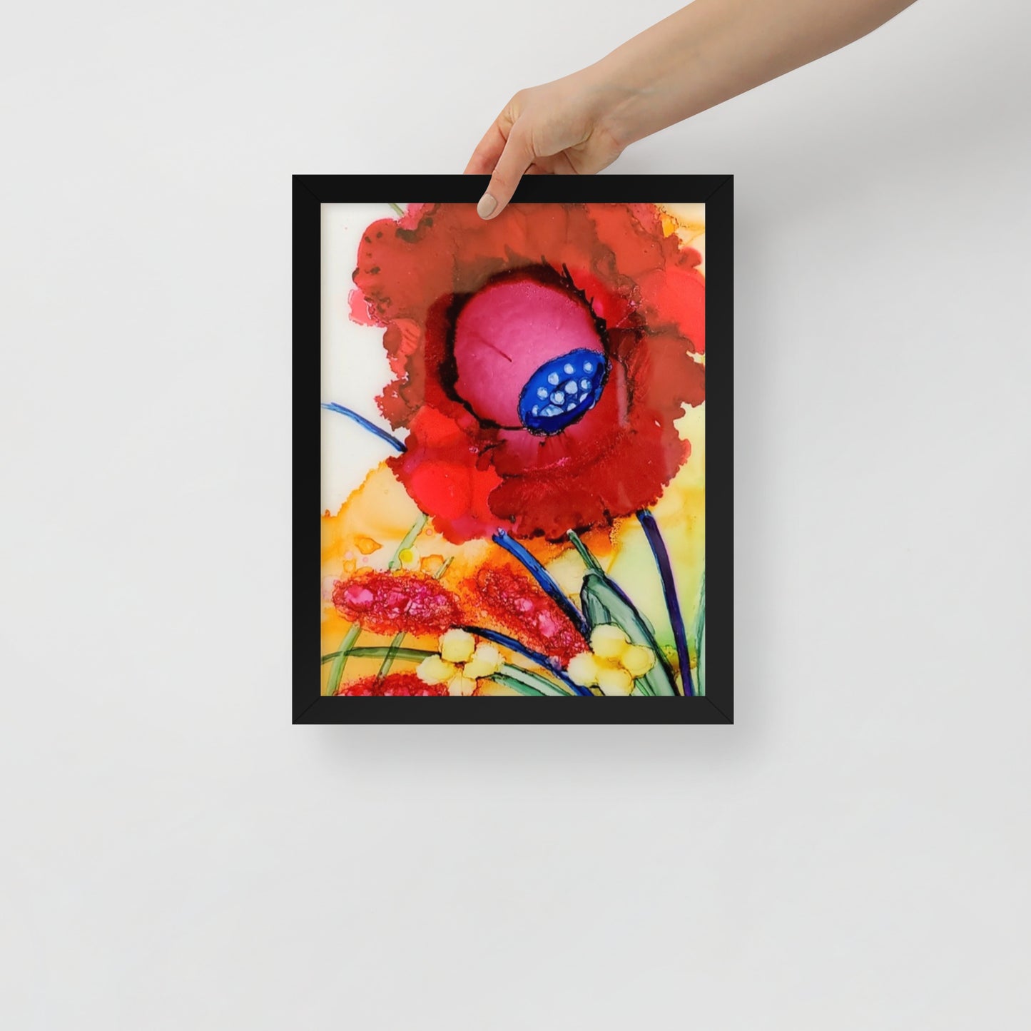 Enlarged Red Flower Print